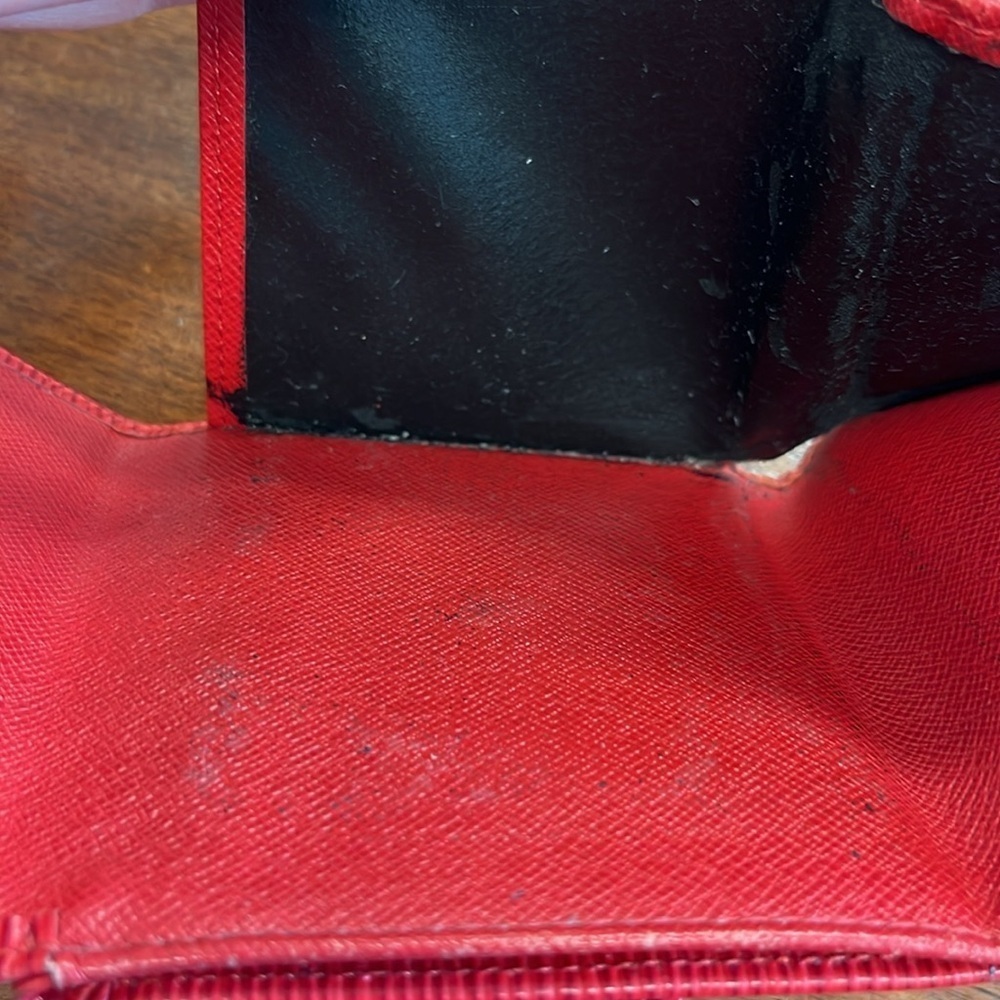 EUC Louis Vuitton Red Epi Compact Wallet - Picture 9 of 9